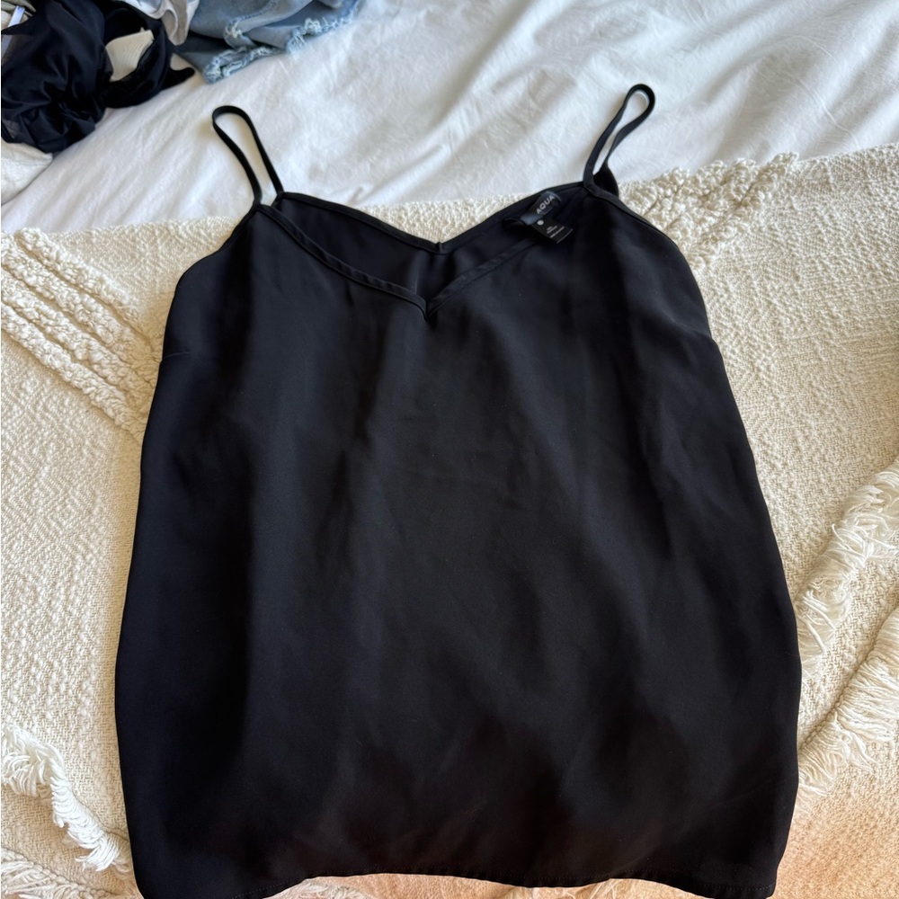 Aqua Black Camisole Top
